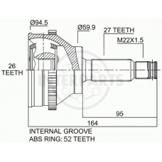 OJ-0658 InterParts Шарнирный комплект, приводной вал