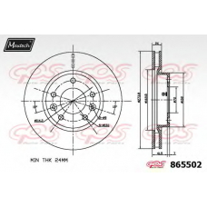 865502.6980 MAXTECH Тормозной диск