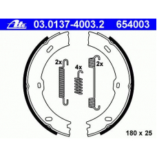 03.0137-4003.2 ATE Комплект тормозных колодок, стояночная тормозная с