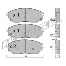 531.0 TRUSTING Комплект тормозных колодок, дисковый тормоз