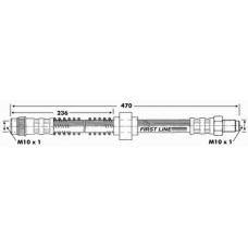 FBH6639 FIRST LINE Тормозной шланг