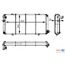 8MK 376 715-421 HELLA Радиатор, охлаждение двигателя