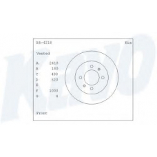 BR-4218 KAVO PARTS Тормозной диск