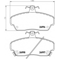 8DB 355 015-281 HELLA Комплект тормозных колодок, дисковый тормоз