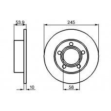 0 986 478 461 BOSCH Тормозной диск