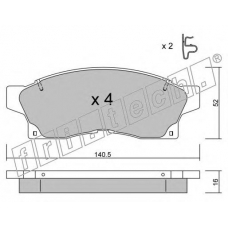 460.0 fri.tech. Комплект тормозных колодок, дисковый тормоз