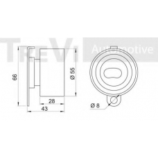 SK703133 SK Натяжной ролик, ремень грм