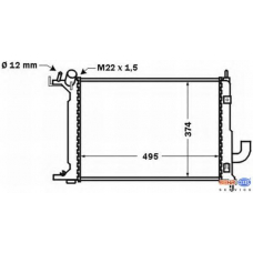 8MK 376 771-111 HELLA Радиатор, охлаждение двигателя