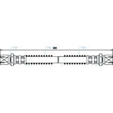 HOS3244 APEC Тормозной шланг