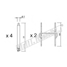 KIT.073 fri.tech. Комплектующие, колодки дискового тормоза