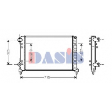 080058N AKS DASIS Радиатор, охлаждение двигателя