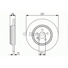 0 986 479 S12 BOSCH Тормозной диск