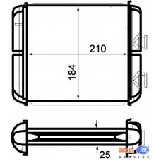 8FH 351 024-271 HELLA Теплообменник, отопление салона