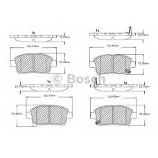 F 03B 150 126 BOSCH Комплект тормозных колодок, дисковый тормоз