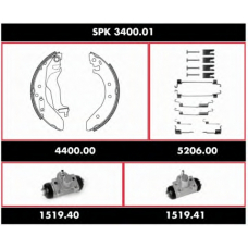 SPK 3400.01 ROADHOUSE Комплект тормозов, барабанный тормозной механизм