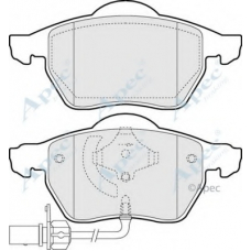 PAD1234 APEC Комплект тормозных колодок, дисковый тормоз