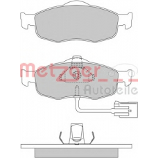 1170267 METZGER Комплект тормозных колодок, дисковый тормоз