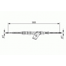 1 987 477 106 BOSCH Трос, стояночная тормозная система
