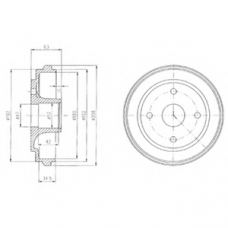 BF474 DELPHI Тормозной барабан