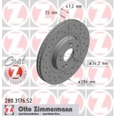 280.3176.52 ZIMMERMANN Тормозной диск