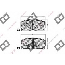 BP1424 DJ PARTS Комплект тормозных колодок, дисковый тормоз