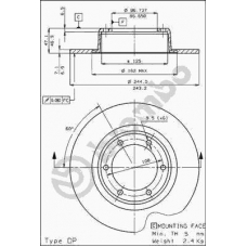 08.1741.10 BREMBO Тормозной диск