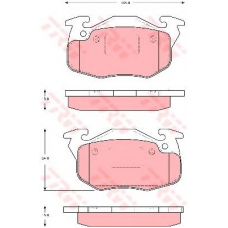 GDB1615 TRW Комплект тормозных колодок, дисковый тормоз