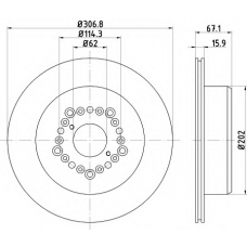 MDC2637 MINTEX Тормозной диск