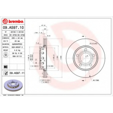 09.A597.11 BREMBO Тормозной диск