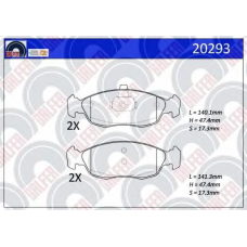 20293 GALFER Комплект тормозных колодок, дисковый тормоз