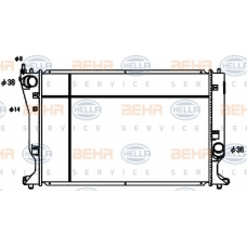 8MK 376 753-741 HELLA Радиатор, охлаждение двигателя