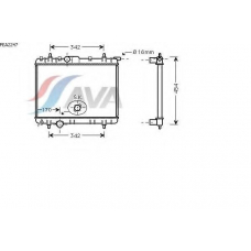 PEA2247 AVA Радиатор, охлаждение двигателя