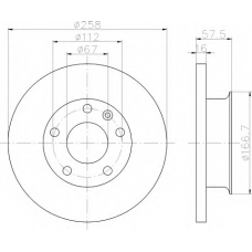 8DD 355 101-341 HELLA Тормозной диск