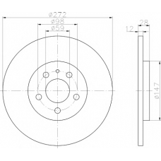 8DD 355 109-151 HELLA PAGID Тормозной диск