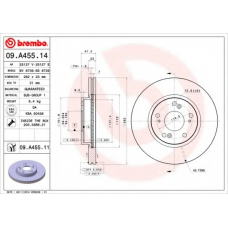 09.A455.14 BREMBO Тормозной диск