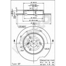 BS 7596 BRECO Тормозной диск