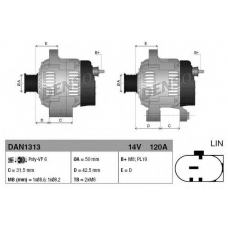 DAN1313 DENSO Генератор