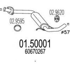 01.50001 MTS Средний глушитель выхлопных газов