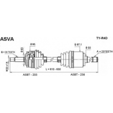 TY-R4D ASVA Приводной вал