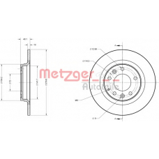 6110077 METZGER Тормозной диск