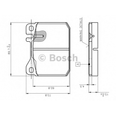 0 986 TB2 001 BOSCH Комплект тормозных колодок, дисковый тормоз