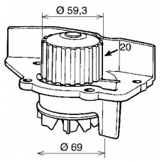 VKPC 83420 SKF Водяной насос