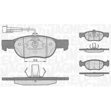 363916060222 MAGNETI MARELLI Комплект тормозных колодок, дисковый тормоз