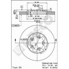 BS 7990 BRECO Тормозной диск