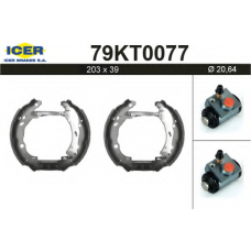 79KT0077 ICER Комплект тормозных колодок