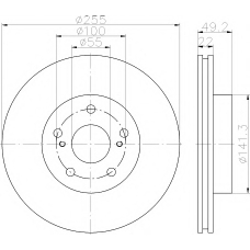 MDC1953 MINTEX Тормозной диск