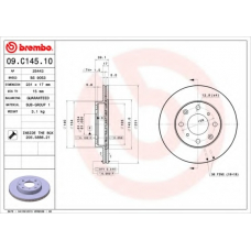 09.C145.10 BREMBO Тормозной диск