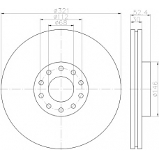 8DD 355 122-862 HELLA PAGID Тормозной диск