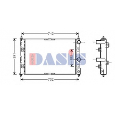 520770N AKS DASIS Радиатор, охлаждение двигателя