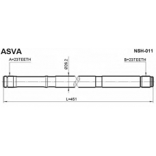 NSH-011 ASVA Приводной вал